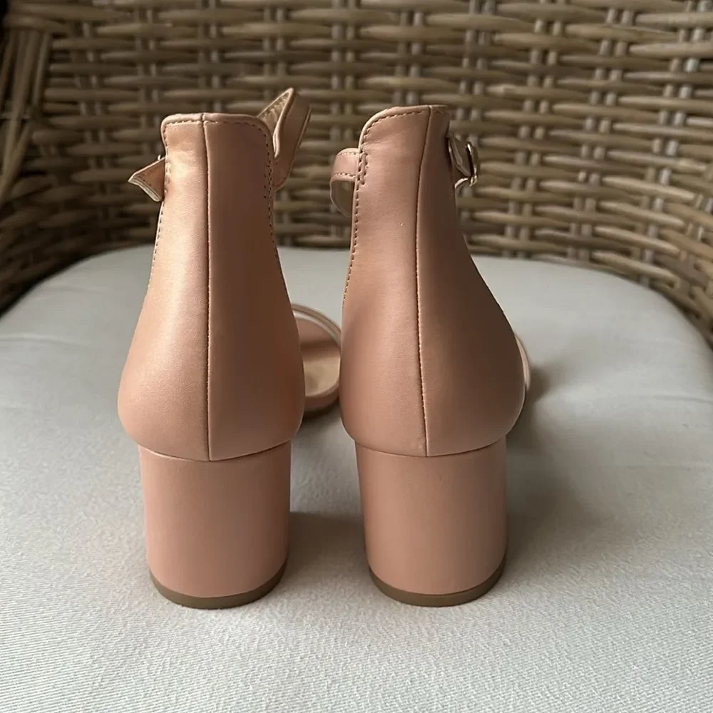 Lulus Harper Almond Ankle Strap Heels Size 8.5US